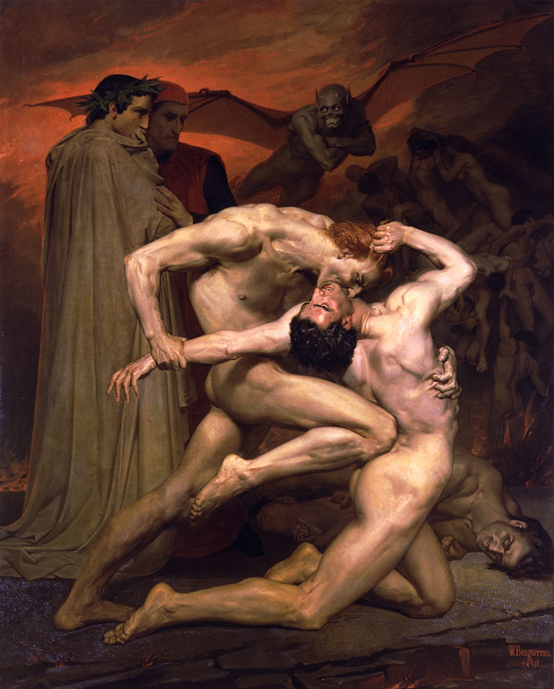 Dante and  Virgil in Hell - William Bouguereau  (ca. 1850)